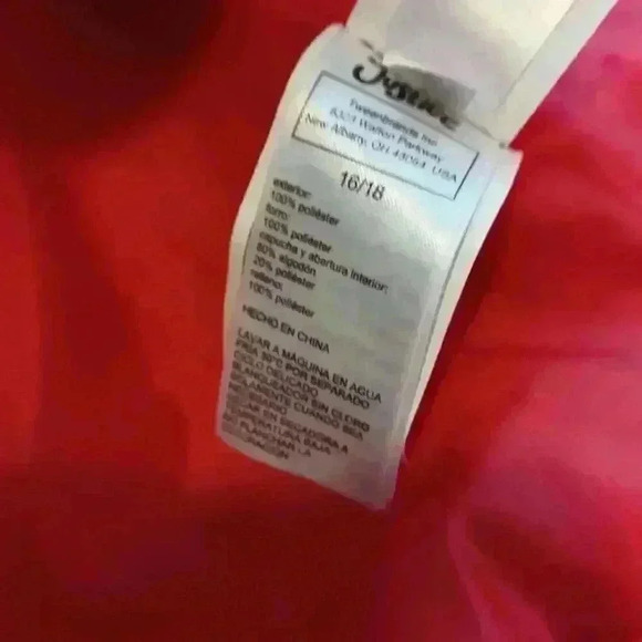 Justice Puffer Vest Girls Cotton Hood Front Zip Red - Picture 10 of 10